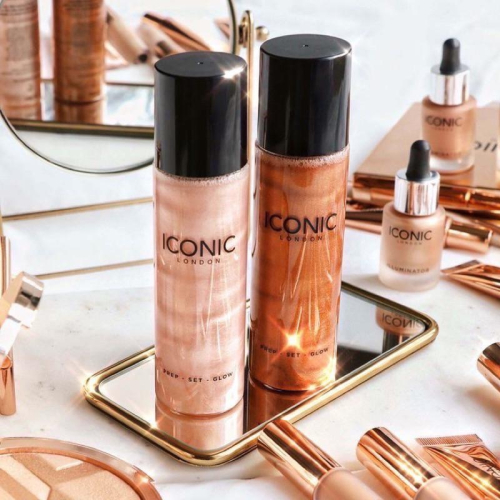 美國代購ICONIC LONDON Prep Set Glow光澤定妝噴霧經典版流沙妝前保濕original