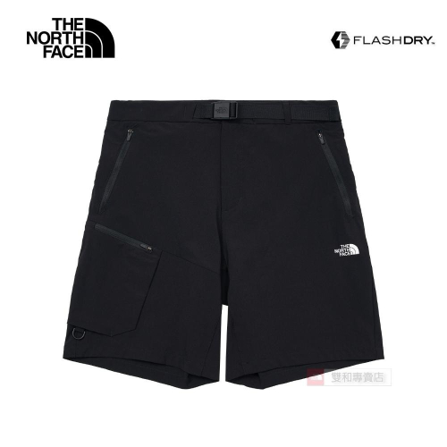 -滿3000免運-[雙和專賣店] THE NORTH FACE 男 吸濕排汗涼感透氣休閒短褲/87W4/黑