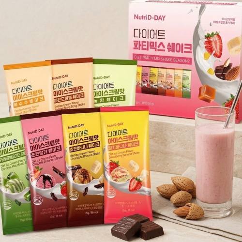 韓國 NutriD-Day 奶昔 (25g*14包)/盒 綜合版 內含7種口味 第二代 即沖即飲 低熱量