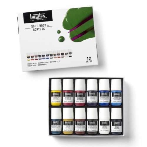 贈刮刀 Liquitex soft body set 3699321 12色 12x22ml 中黏度 專家級壓克力