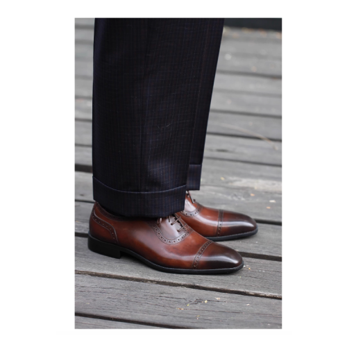 EL CAPITAL 正裝皮鞋 打蠟頭層牛皮 水染牛皮內裡 Blake 內縫 DRASS SHOE