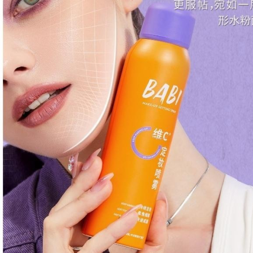 台灣現貨❤️ 開發票❤️BABI定妝噴霧水VC持妝控油清透柔焦防水防汗不脫妝甘油皮定妝噴霧