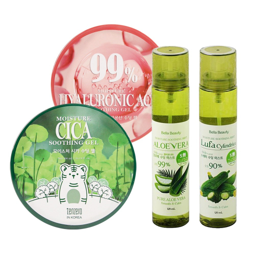 Bella Beauty 韓國蘆薈/絲瓜保濕噴霧120ml+TENZERO舒緩凝膠300ml (SA0107A)