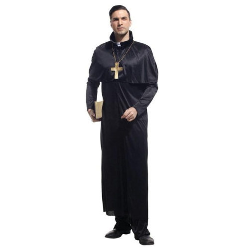 現貨台灣-萬聖節服裝,萬聖節道具,變裝派對,傳教士服裝/神父服裝/大人變裝服-大人傳教士