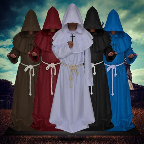 【動漫研習社】中世紀僧侶服巫師牧師cos服新萬聖節死神長袍cosplay角色扮演服裝