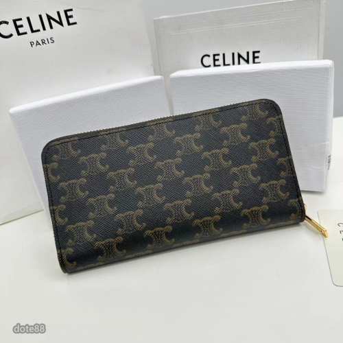 【Celine】賽琳男士女士同款錢包手拿包手抓包夾包經典老花簡約大容量多卡槽多隔層拉鏈封口多功能適合上班出門必備休閒
