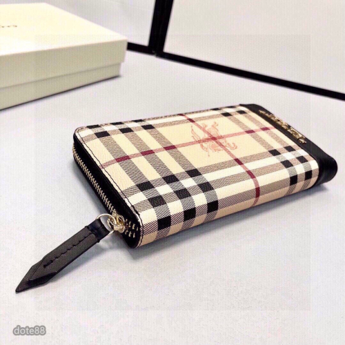 【Burberry】巴寶莉卡其色男士女士同款錢包手拿包手抓包夾包經典格子印花簡約大容量多卡槽多隔層拉鏈封口多功能