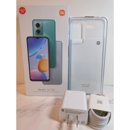 小米 Redmi 10 5G 原廠充電頭+Type C線+原廠透明殼（不含手機）