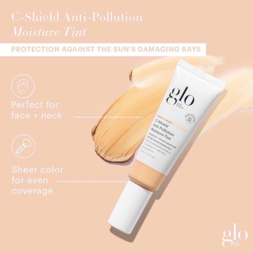 美國代購Glo Skin Beauty C-Shield多效裸肌有色面霜保濕隔離霜提亮粉霜粉底1N 50ml