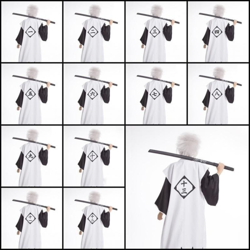 【動漫研習社】死神cosplay服裝 死神披風衣服 長短袖羽織 死神隊長服 制服尼