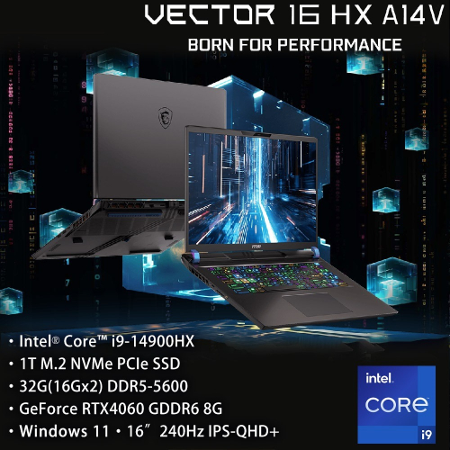 MSI Vector 16 HX A14VFG 250TW i9-14900HX 32G RTX4060 1T 全省提貨