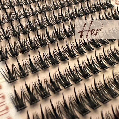 Her ³［免膠款］E0006甜酷辣妹麥穗款極黏超大容量自然濃密捲翹
