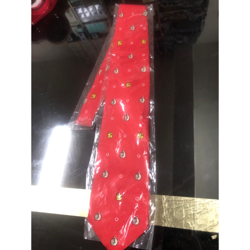 【大倉代領股東紀念品】全新 紅色 時髦 時尚 領帶