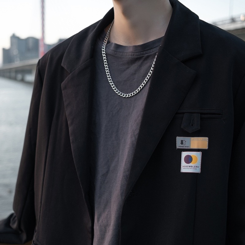 項鏈男潮古巴鏈hiphop高街鈦鋼不掉色粗鐵鏈條歐美式嘻哈毛衣鏈子