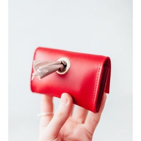 {關門放狗}義大利 Milo Poop Bag Holder 手工製作 真皮 硬挺牛皮 寵物撿便袋包