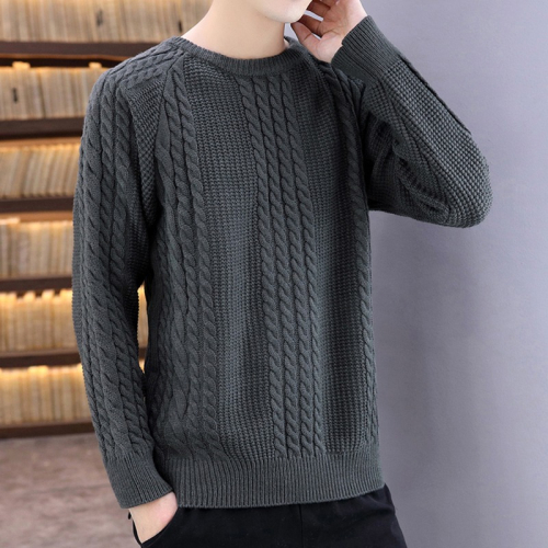 純色毛衣男士秋冬季2020新款潮流圓領針織打底衫男裝韓版毛衫線衣