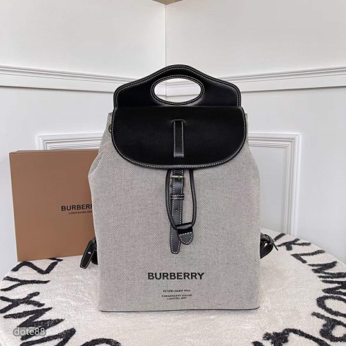 Burberry巴寶莉背包精選棉質帆布打造搭配輯明線皮革面料裁片內設多個口袋和筆記型電腦隔層逛街休閑情人節 生日禮物