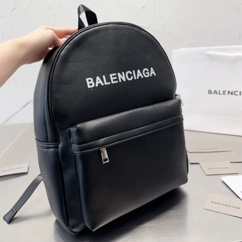 Balenciaga巴黎世家雙肩包 EVERYDAY背包 男女通用雙肩後背包 黑色真皮包包 牛皮背包 學生書包 商務通勤