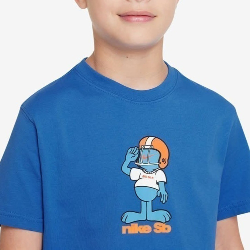 童款 NIKE K NSW TEE SB MASCOT 藍色 棉質 短袖上衣 定價880