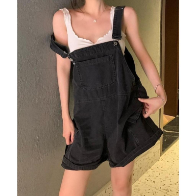 ?現貨? ?? ????? 現貨實拍 工裝側大口袋吊帶褲 吊帶短褲 (棉花糖女孩也能穿喔)