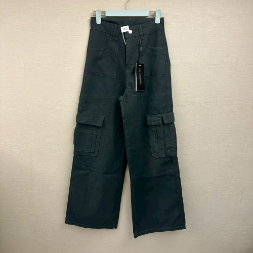 拉夏貝爾 La Chapelle 美式工裝褲 水泥灰 size S 高腰闊腿褲 小個子適穿