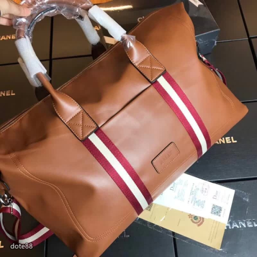 BALLY巴厘新款式男士旅行袋手提包進口二層皮定制專用五金拉鍊拉合順滑休閒 運動健身包百搭 簡約 時尚潮流行 奢華