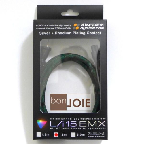 日本製 Oyaide 小柳出電氣商會 L/i 15 EMX (1.8m) 單結晶銅 8字型電源線