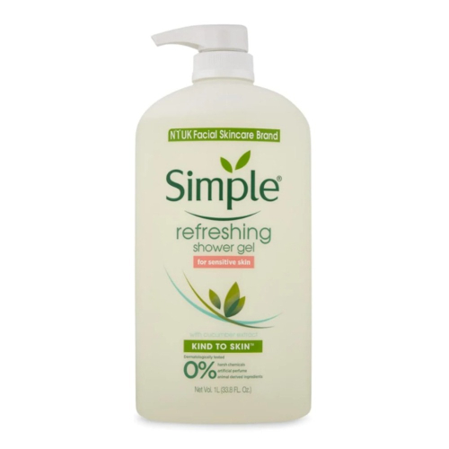 福利品【Simple 清妍】舒敏溫和配方沐浴乳-清爽型(33.8oz/1000ml)【NG-5869】