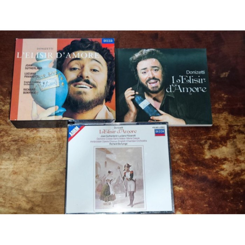 文本齋 Sutherland Pavarotti 波寧 Wilkinson錄音 董尼采第 愛情靈藥 2CD DECCA