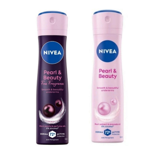 清貨活動 NIVEA 止汗爽身噴霧150ml系列（黑珍珠煥亮/珍珠煥采）有2款香味可選，市價：249元，請先詢問貨量