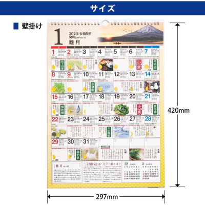[代訂]‎E551 A3 高橋書店 2023年壁掛日文月曆 歳時記B0B3LGFQ29