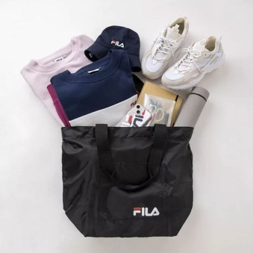 袋我走【FILA 2way黑色摺疊包】