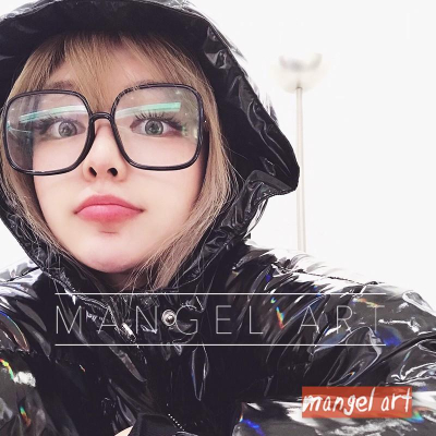 [mangel art] 素顏神器大框膠框流行眼鏡框潮流行復古著ig網美網紅顯瘦小臉瘦臉修飾效果好隨意出門不慌張