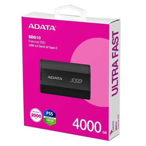 威剛 SSD SD810 4000GB 外接式固態硬碟SSD(黑)