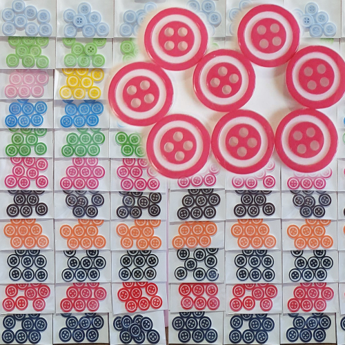 西西手工藝材料 26294 雙色四孔鈕釦(約8入)直徑約12mm 小鈕釦 鈕扣 紐扣 縫釦子 兒童手部訓練珠 滿額免運