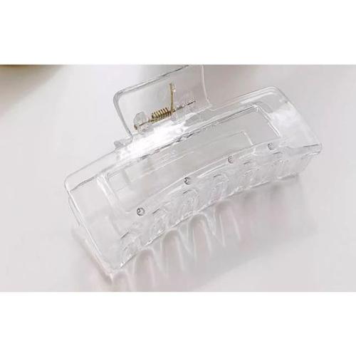 ??拉拉Lala＇s 透明方塊 洗澡大號盤發抓夾後腦勺鯊魚發卡髮夾頭髮夾子頭飾夏季女