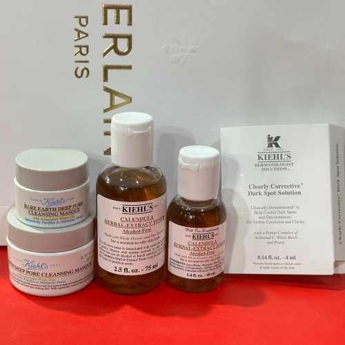 契爾氏 Kiehl＇s 激光極淨白淡斑精華4ml亞馬遜白泥淨緻毛孔面膜 4ml 金盞花植物精華化妝水 豪華試用品 小樣