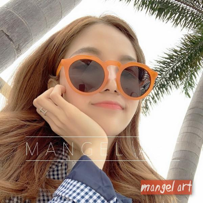 [mangel art] chic!韓版果凍百搭多色太陽眼鏡 墨鏡經典時尚復古著潮流行悠閒度假風格氣質旋轉木馬繽紛