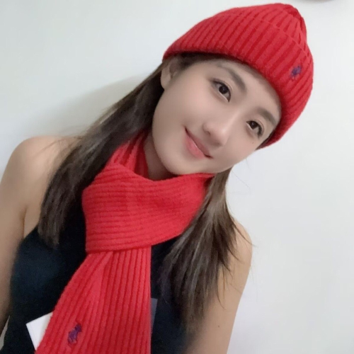 RL polo 圍巾 圍脖 毛帽 帽子 針織圍巾＋針織帽兩件套，100% 羊毛材質，手感細緻柔軟，保暖度佳不刺膚。經典小
