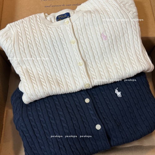 [美國品牌-現貨] ? ARL03 Polo Ralph Lauren 女青年 經典麻花針織外套 針織外套