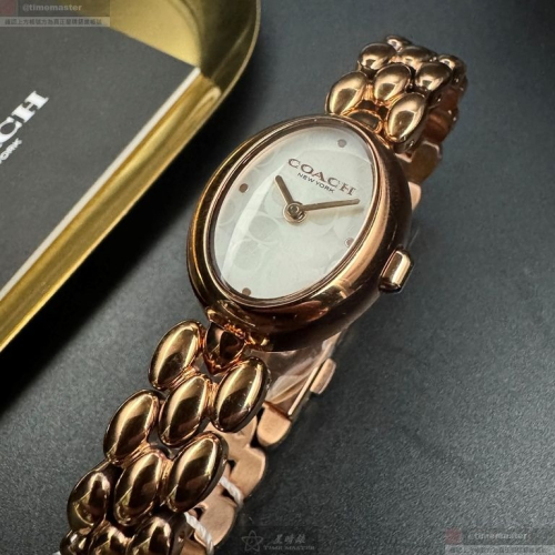 COACH手錶,編號CH00267,22mm28mm玫瑰金色錶殼,玫瑰金色錶帶款