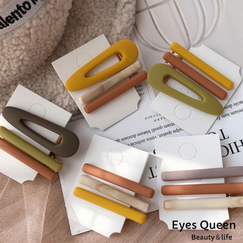 [Eyes Queen]現貨 髮夾 韓國簡約側邊夾 瀏海夾 髮飾 瀏海碎髮夾 彩色一字夾 彩色髮夾 糖果色髮夾