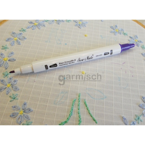 Sew Mate 雙頭紫色氣消筆 SW-400 ★雙頭設計★專為刺繡★拼布★縫紉★手工藝★布料專用記號工具