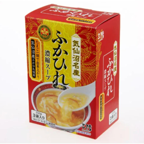 發票?日本 宮城縣氣仙沼市 氣仙沼特產 濃縮魚翅湯 可加料 一盒三入 一袋200克