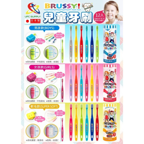 日本 BRUSSY 兒童牙刷 UFC 牙刷 日本 牙刷 BOYS GIRLS 獨立包裝