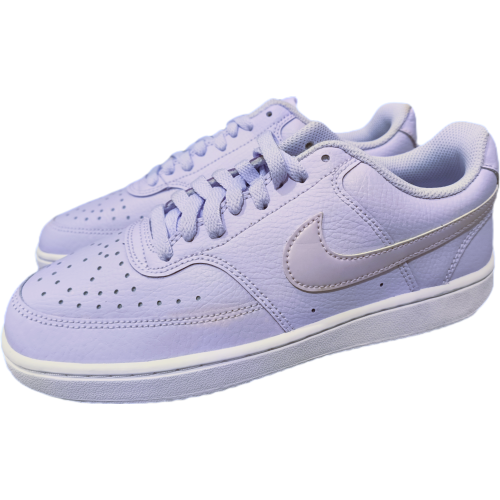 女 Nike 休閒鞋 Wmns Court Vision Low 女鞋 淡紫 白 皮革 復古 經典鞋