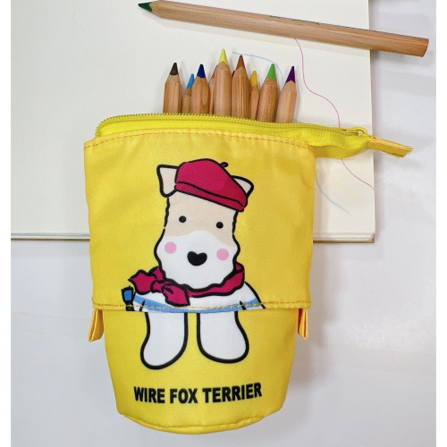 Wirefoxterrier 剛毛獵狐梗 小畫家伸縮筆袋