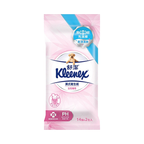 Kleenex 舒潔 女性專用濕式衛生紙 14張x2包x3組