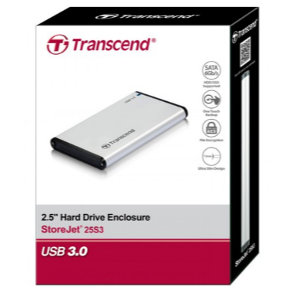 (聊聊享優惠) 創見USB3.1 2.5吋硬碟外接盒(台灣本島免運費) TS0GSJ25S3