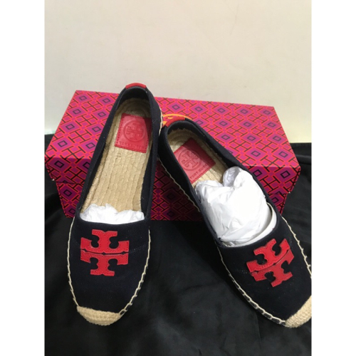 全新 英國買回 Tory Burch 女鞋 藍色平底鞋 US7